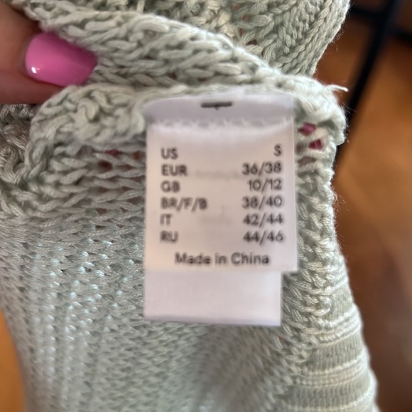 Lescana For a Venus cold shoulder blue green sweater - Picture 8 of 8